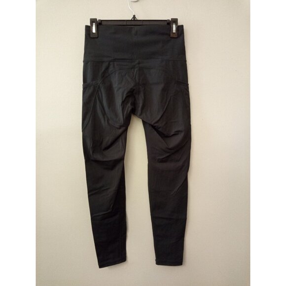 Women's Dark Grey Leggings Athletic Wear w/Pockets Sz M - 20% Spandex - Picture 2 of 3